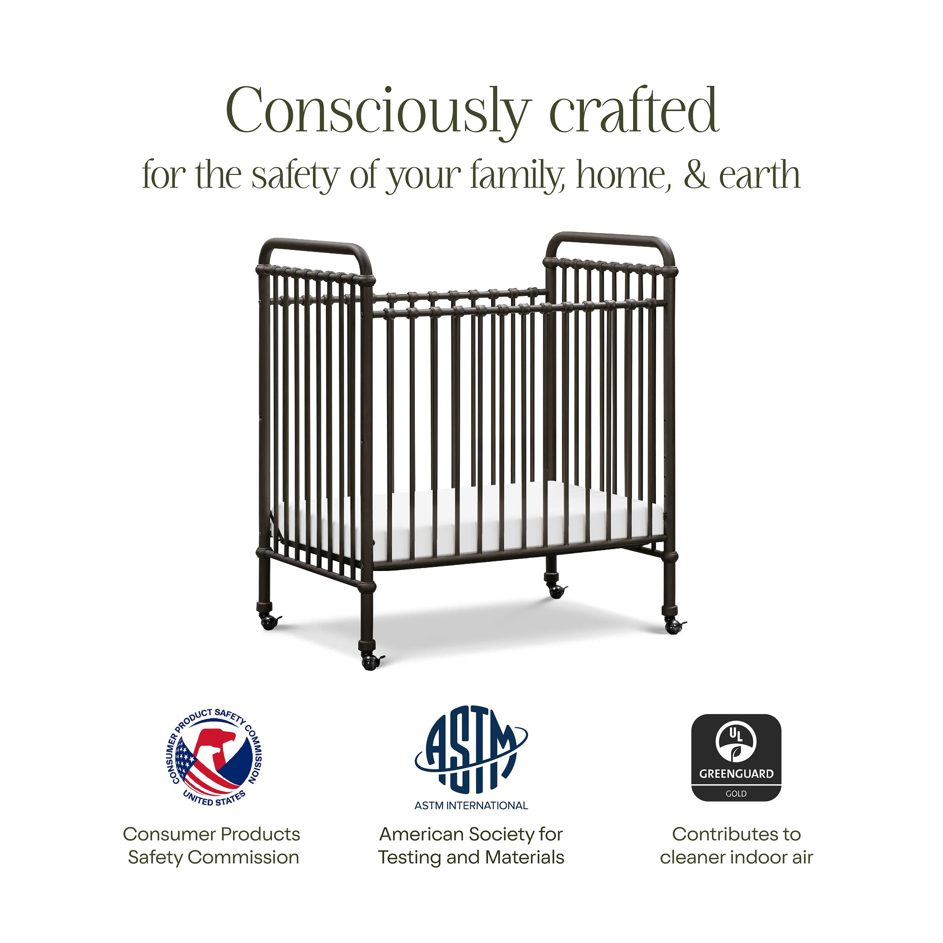 Abigail 3-in-1 Convertible Mini Crib