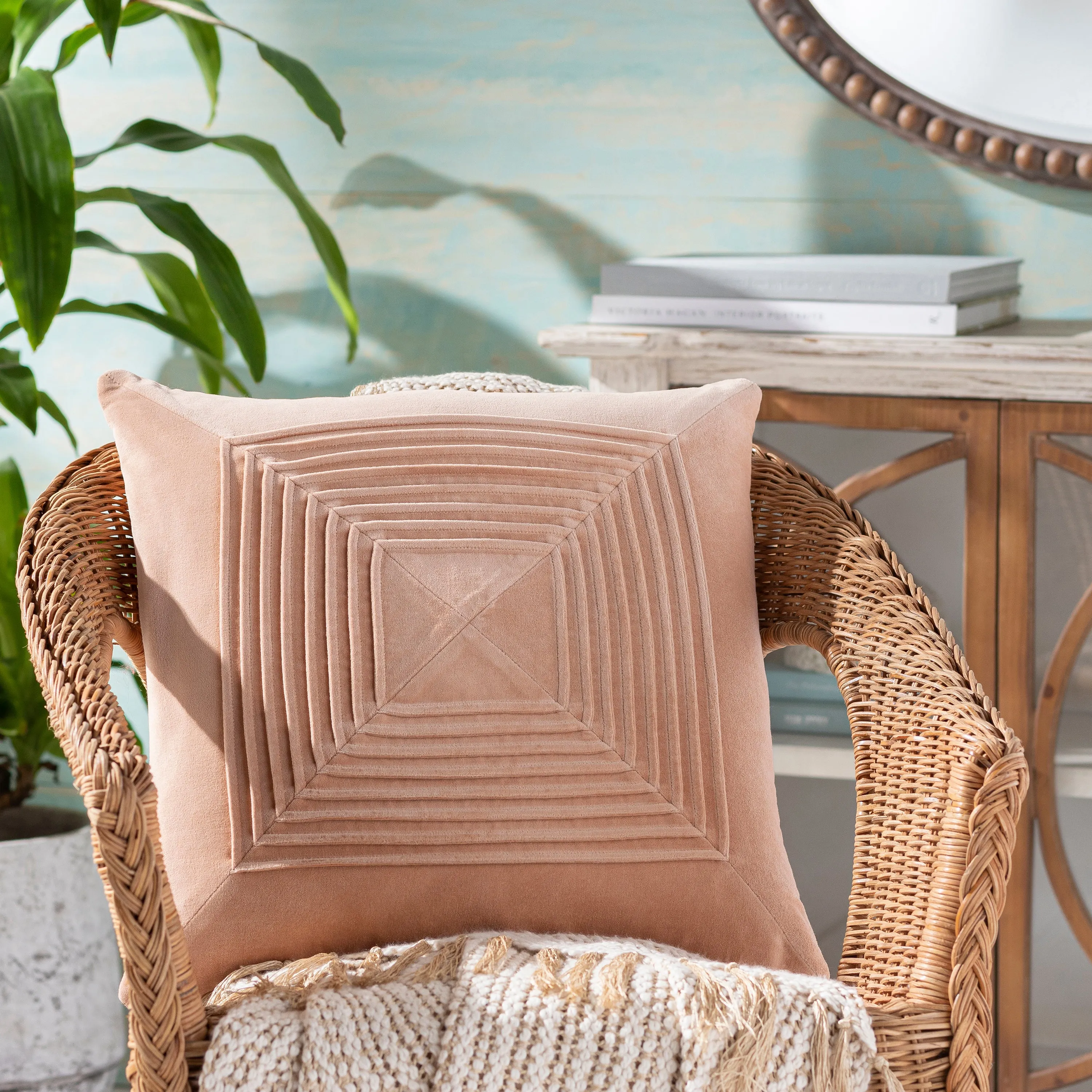 Akira Pleated Velvet Pillow