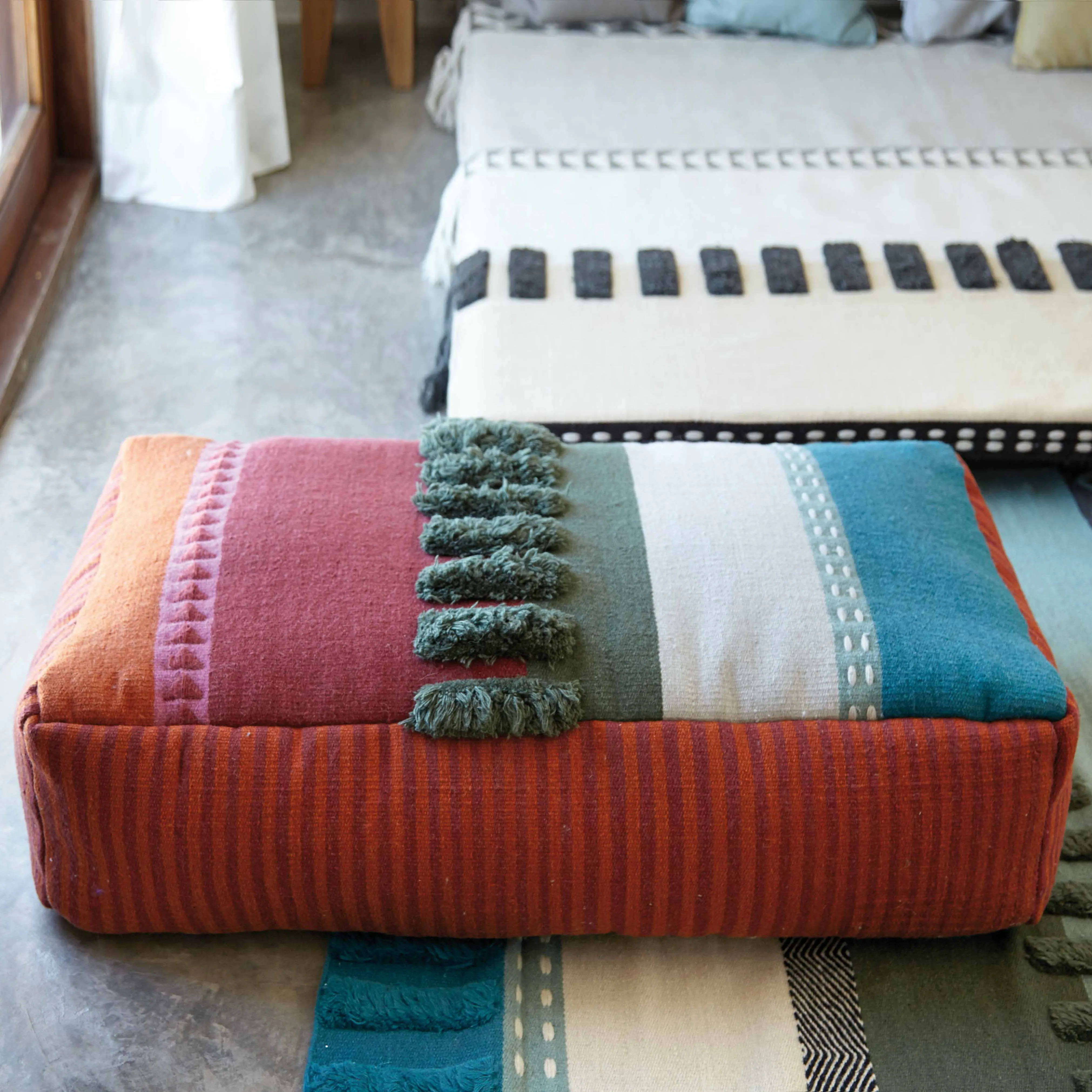 Alexandra Colored Pouf Ottoman