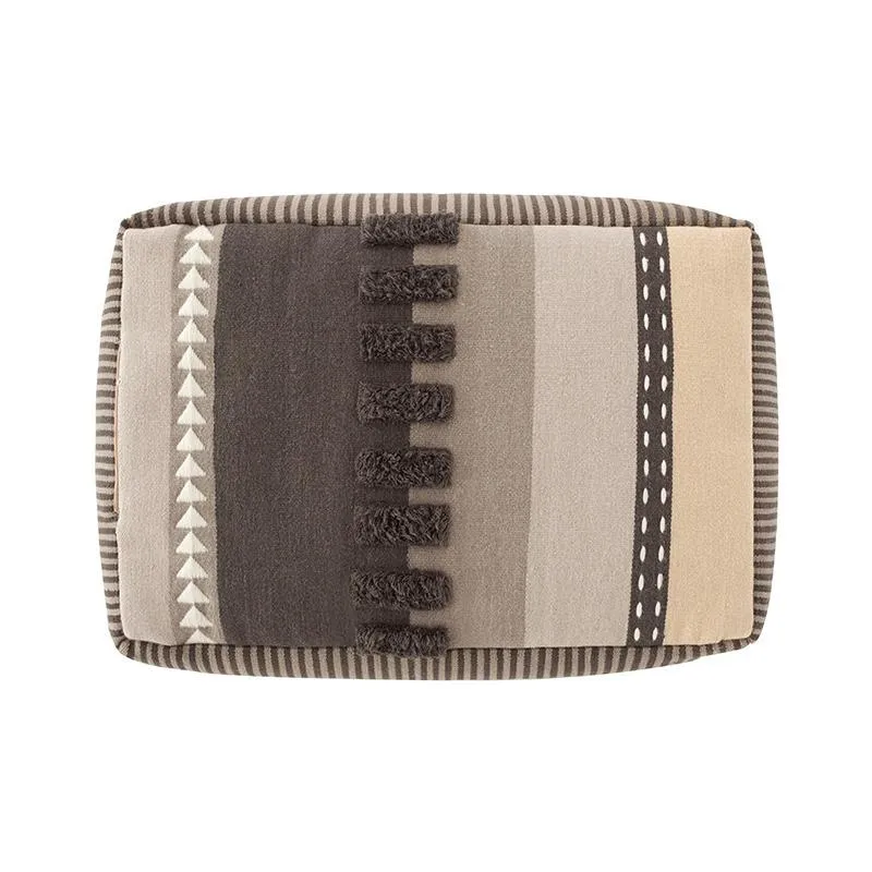 Alexandra Neutral Pouf Ottoman