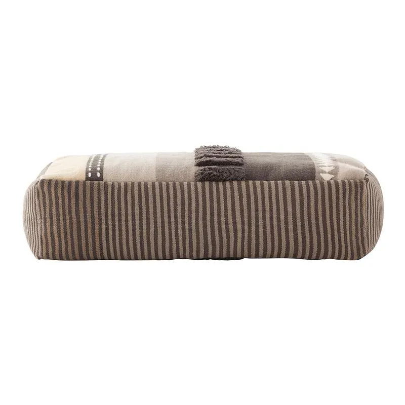 Alexandra Neutral Pouf Ottoman