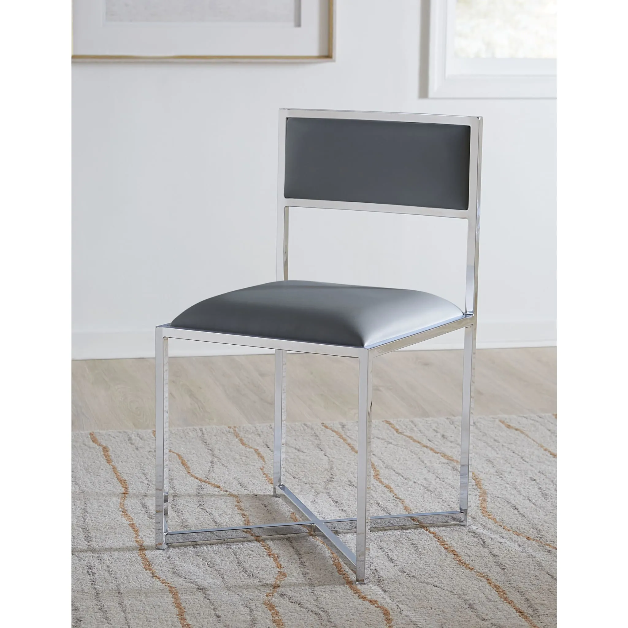 Amalfi X-Base Chair in Cobalt Leather Modus