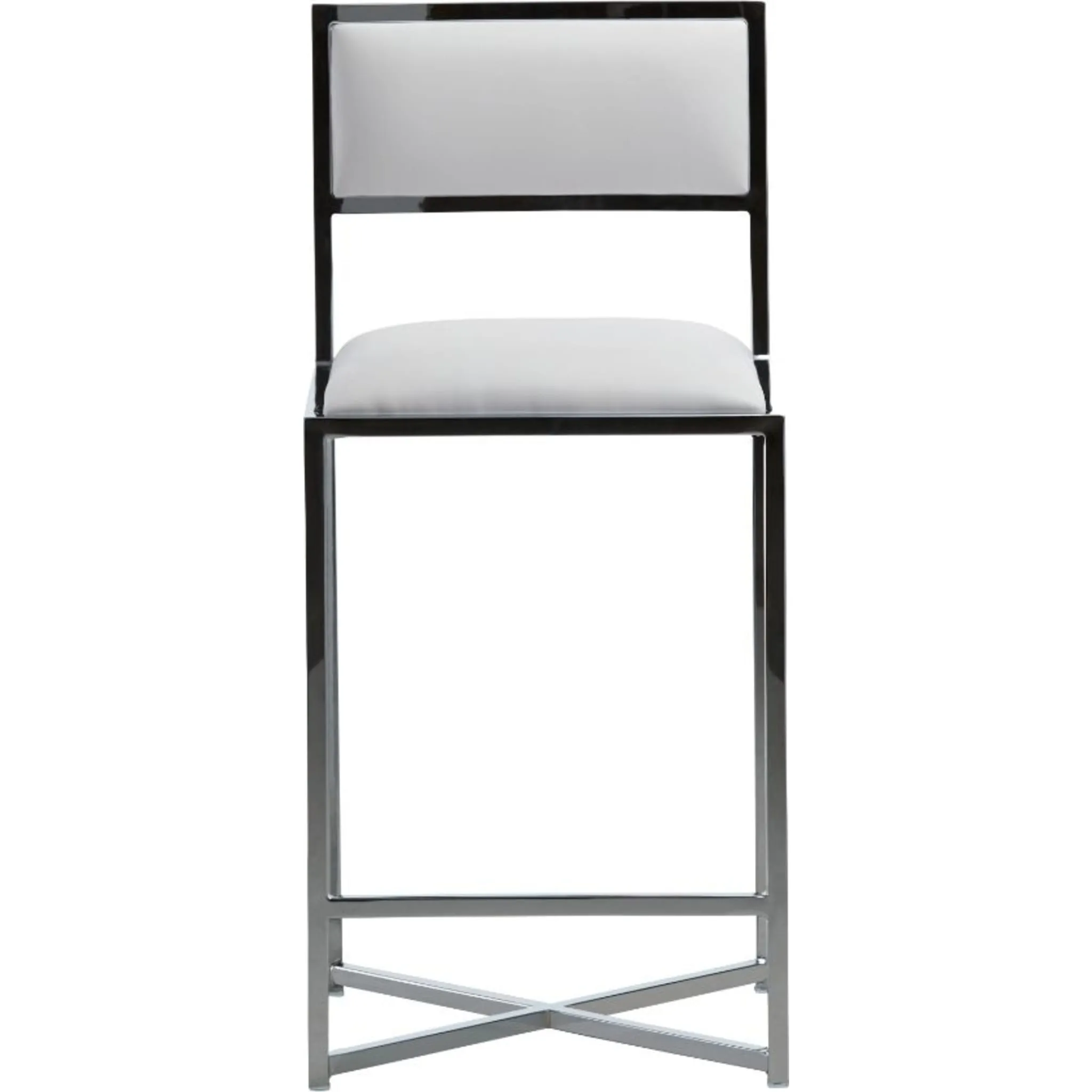 Amalfi X-Base Counter Stool in White Leather Modus