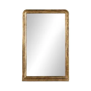 Antiqued French Louis Floor Mirror