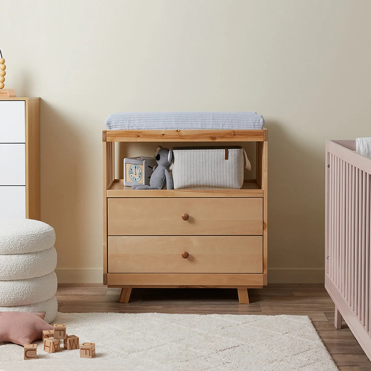 Aspen Change Table with Drawers - Birch Mocka