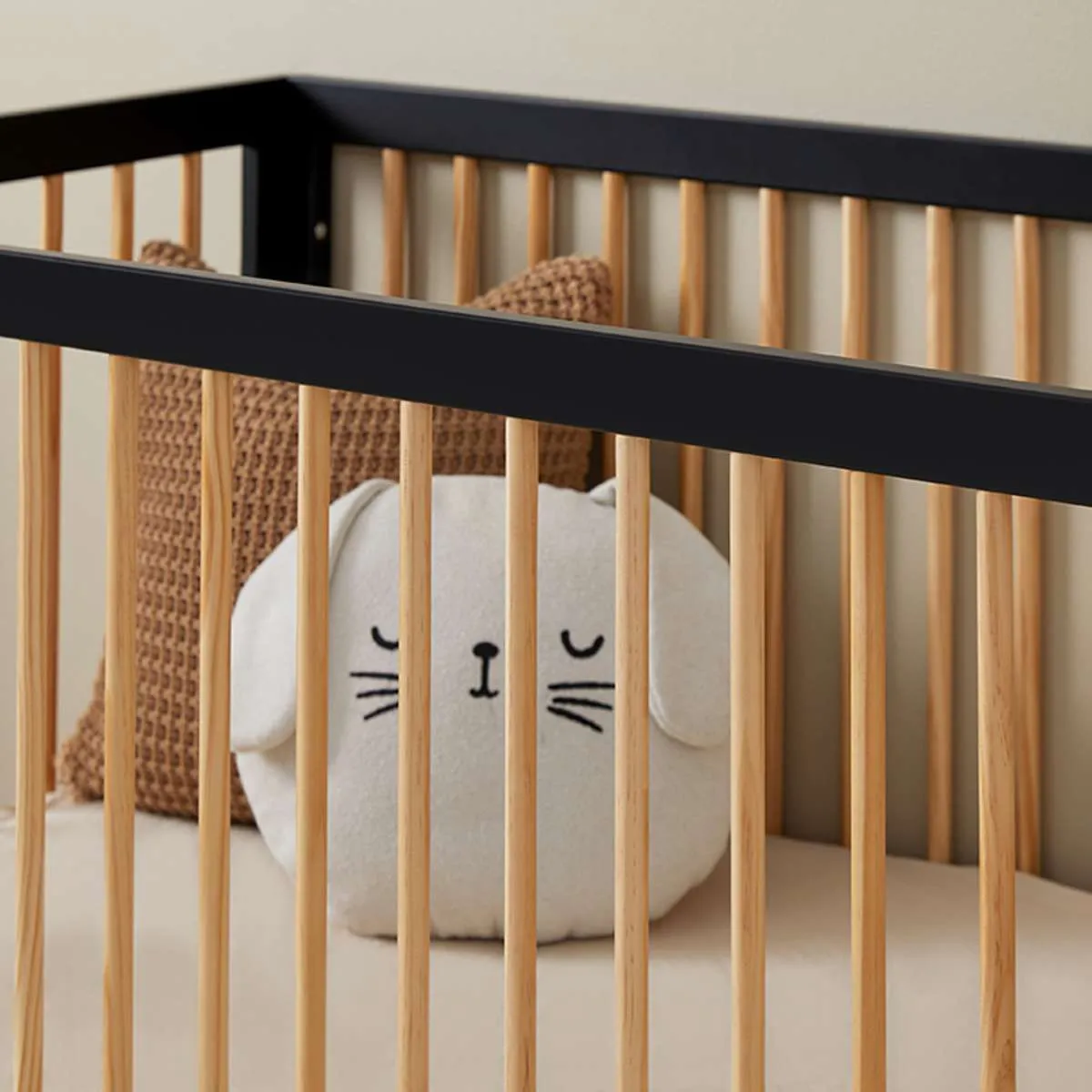 Aspen Classic Cot - Black/Natural Mocka