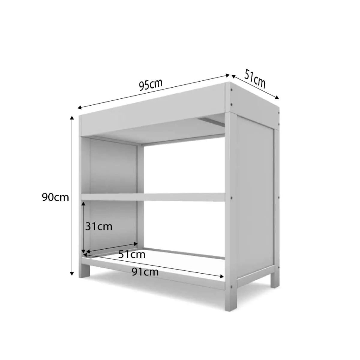 Aspiring Change Table - White Mocka