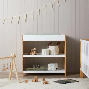 Aspiring Change Table - White/Natural Mocka