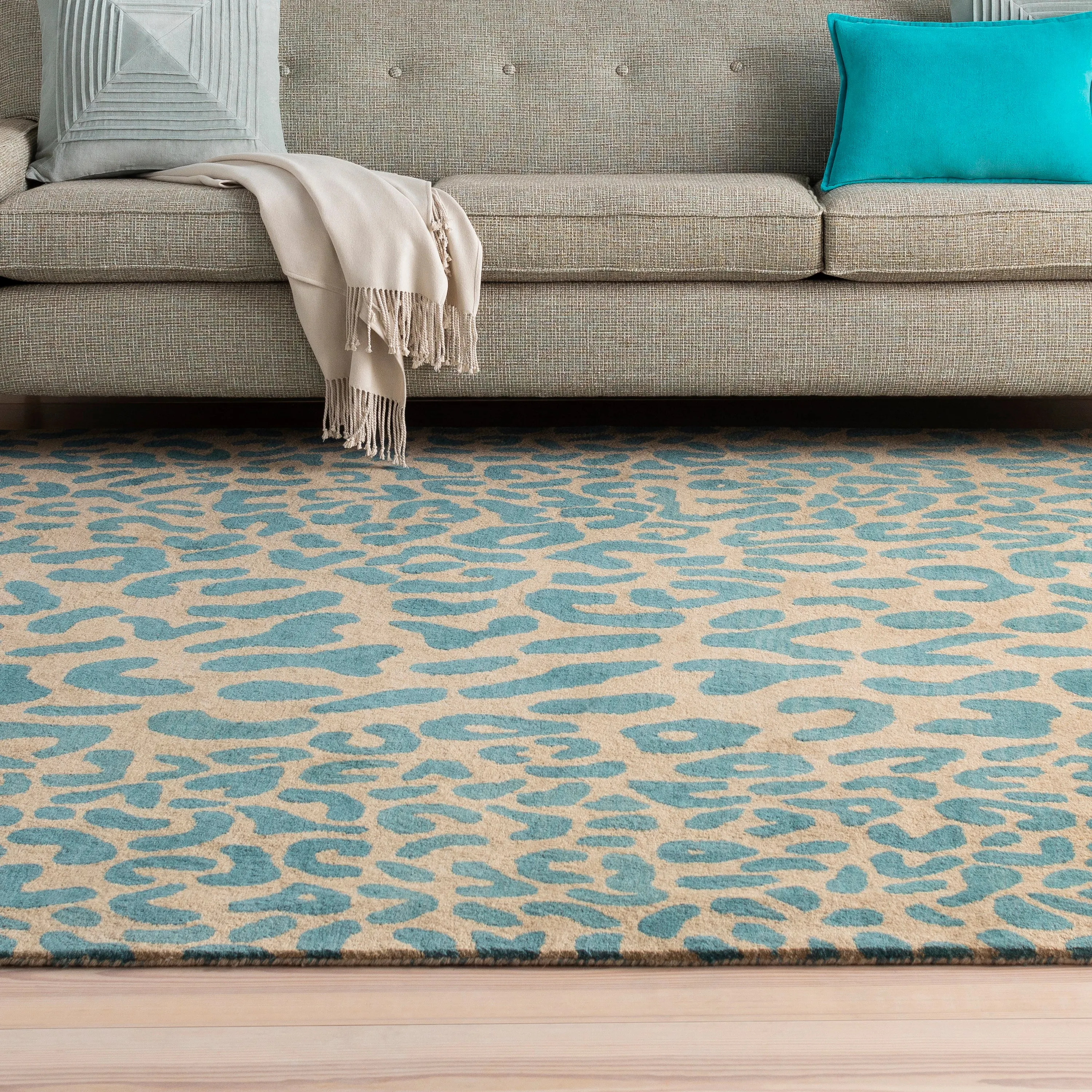 Athena Animal Print Oval Rug
