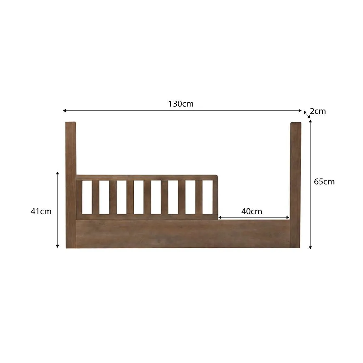Blake Cot Toddler Bed Half Frame - Almond Mocka