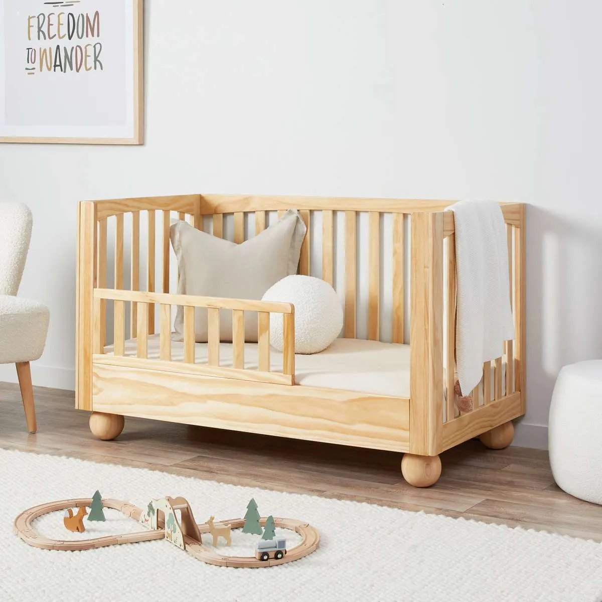 Blake Natural 3-in-1 Conversion Cot Bundle Mocka