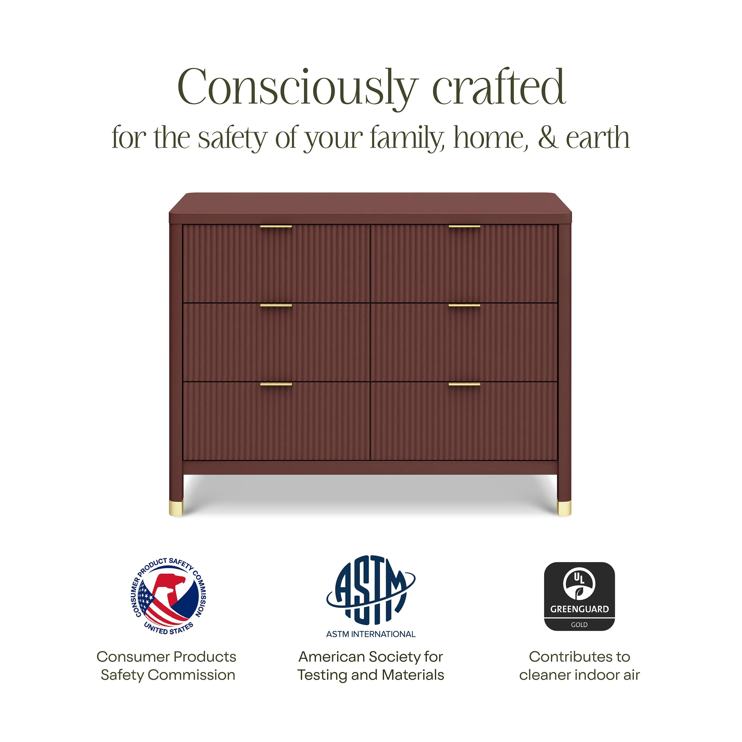 Brimsley Tambour 6-Drawer Dresser