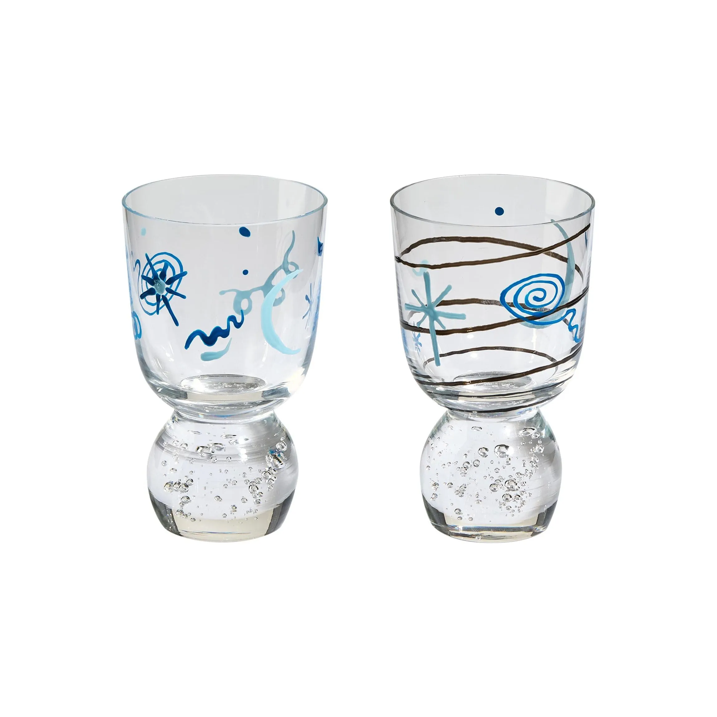 Celestial Hand-Painted Bubble Tumbler (Set of 2)