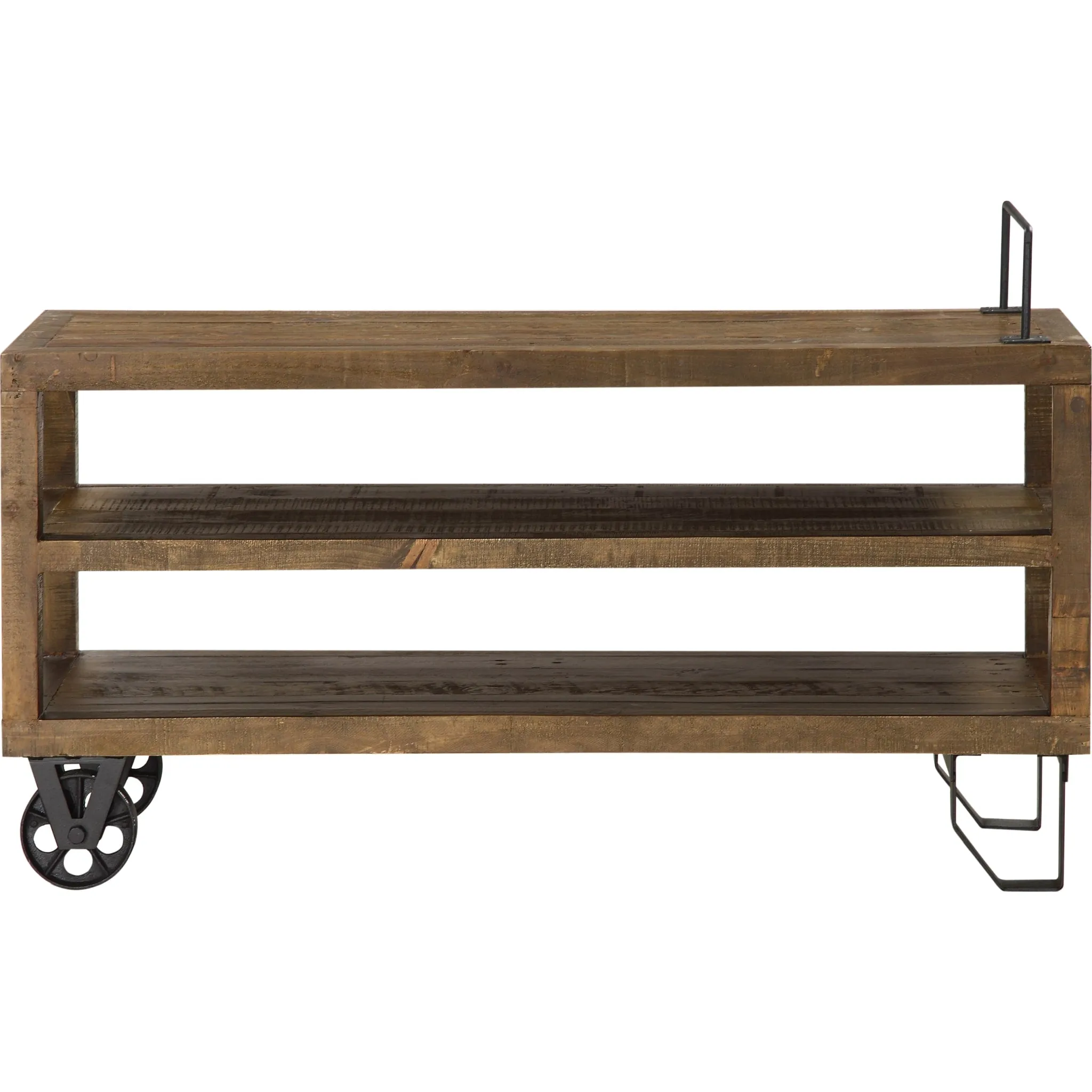 Coalburn Reclaimed Wood Media Console in Russett Brown Modus