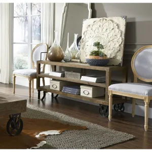 Coalburn Reclaimed Wood Media Console in Russett Brown Modus