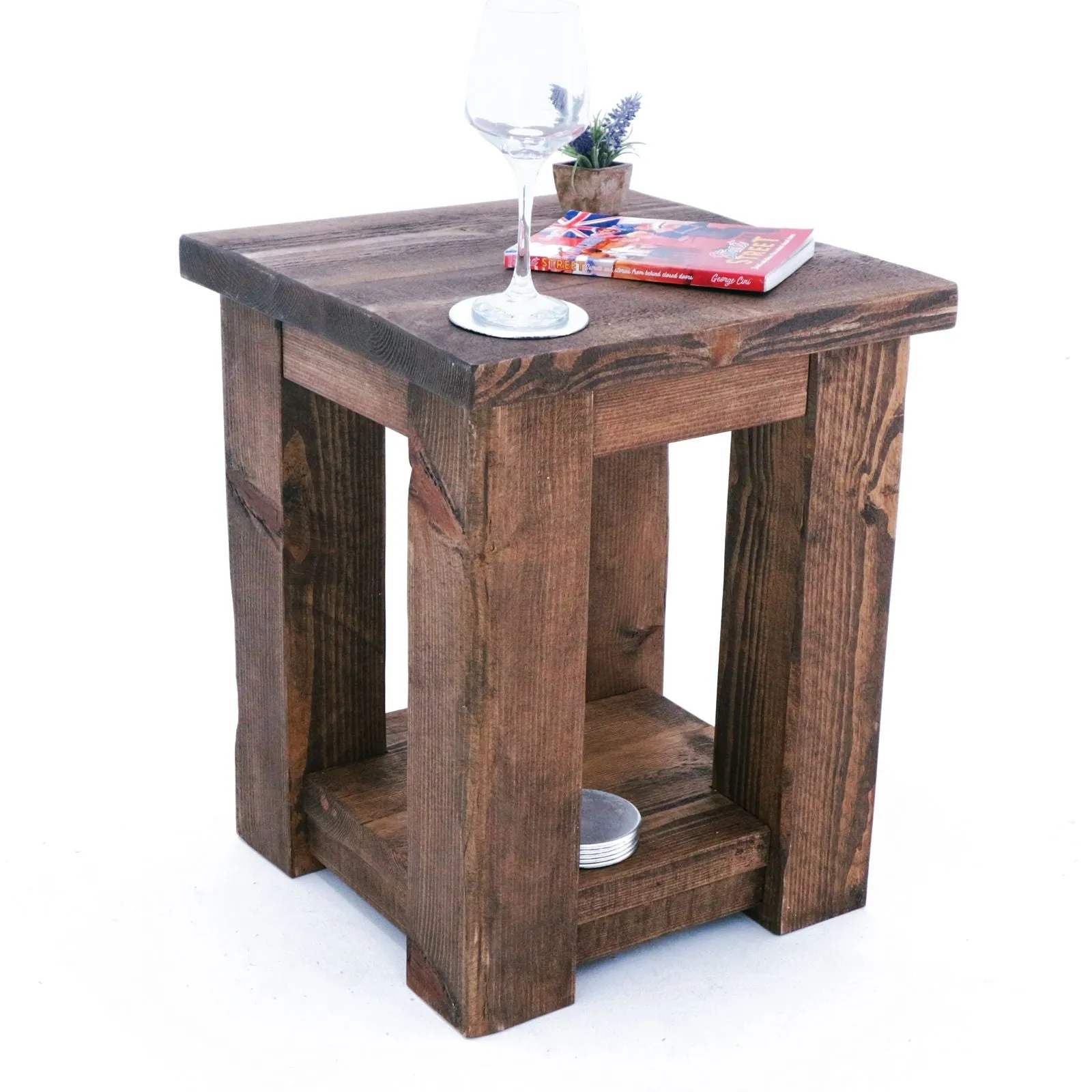 Coleridge Side Table With Shelf Funky Chunky