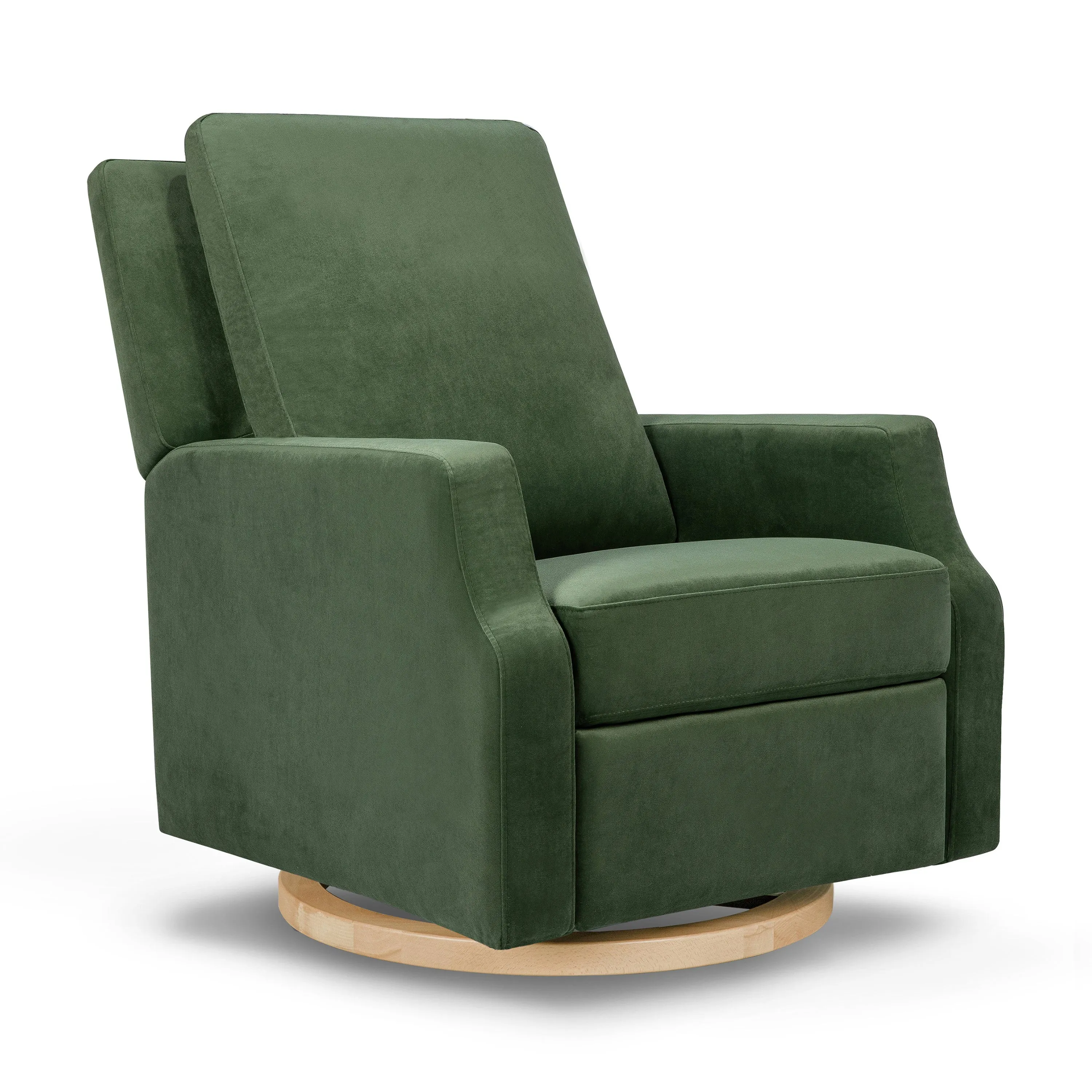 Crewe Recliner and Swivel Glider with Wood Base