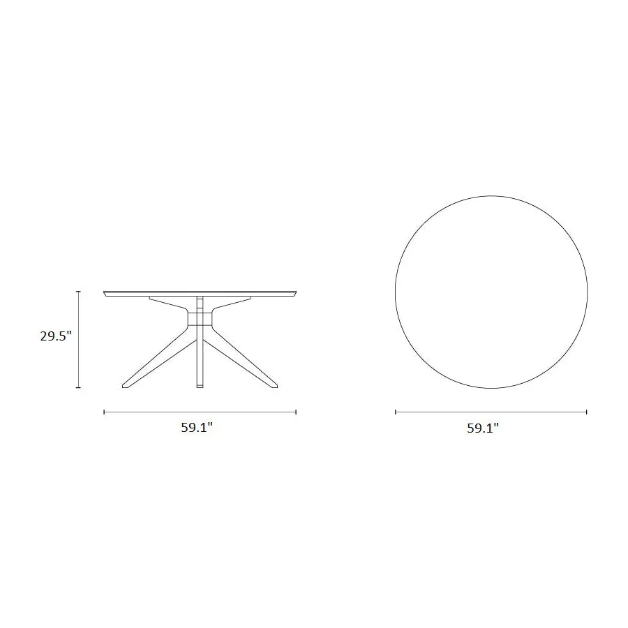 Cross Round Dining Table