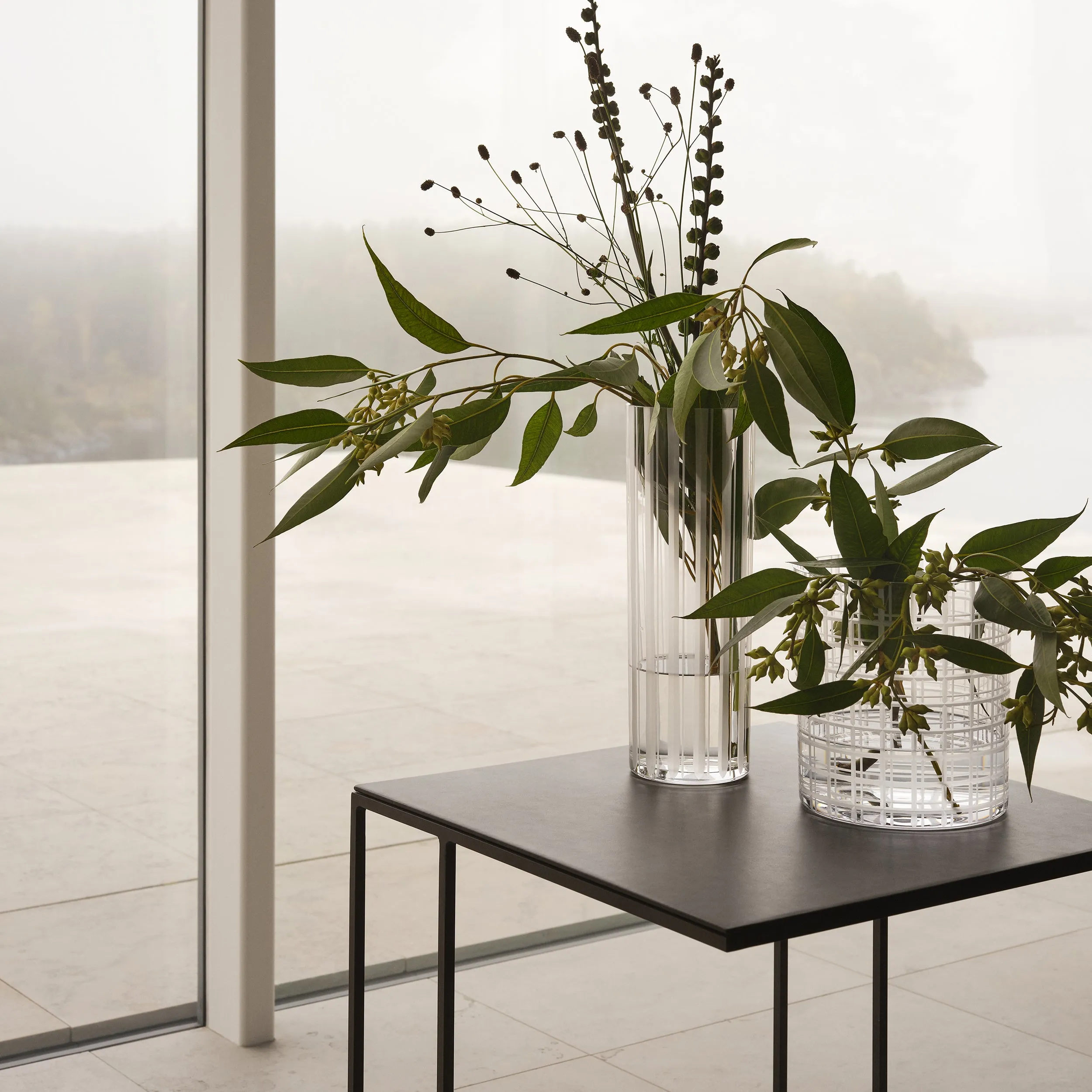 Cut In Number Stripes Vase