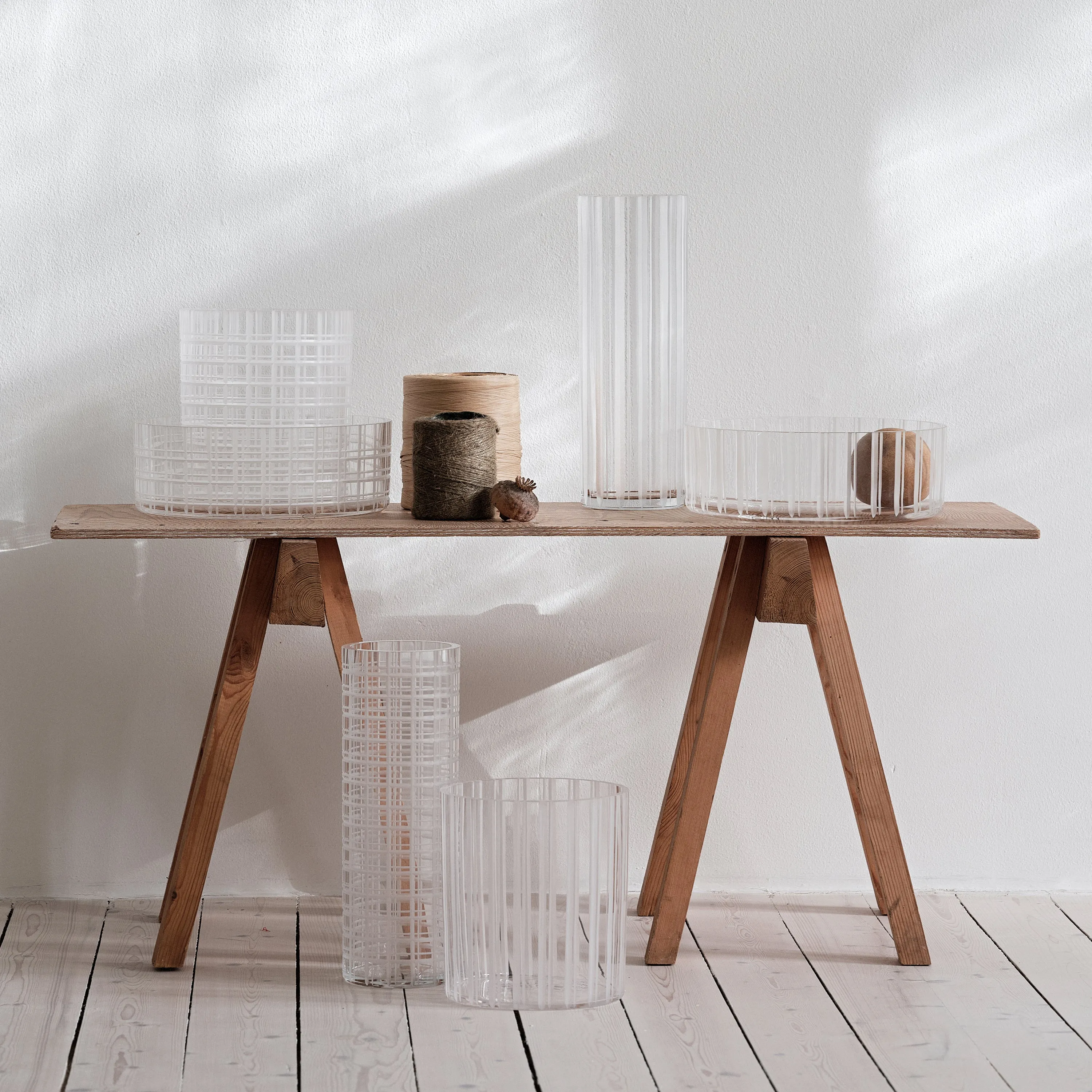 Cut In Number Stripes Vase