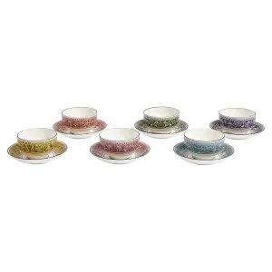 Florentine Turquoise Tea Bowl & Saucer (Set of 6)