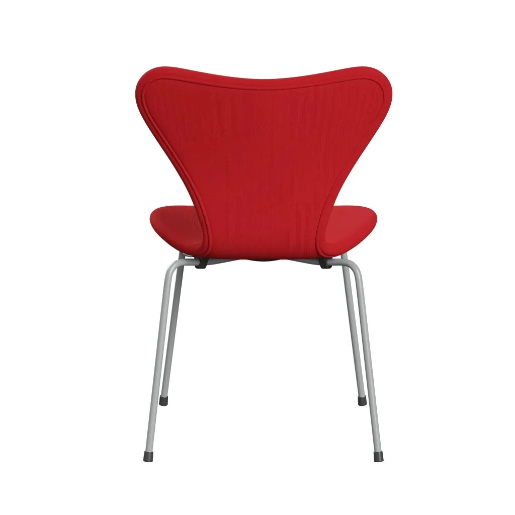 Fritz Hansen Series 7™ Chair Full Upholstery, Nine Grey/Steelcut Neon Red