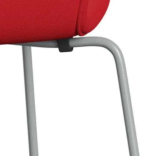 Fritz Hansen Series 7™ Chair Full Upholstery, Nine Grey/Steelcut Neon Red