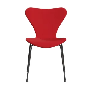 Fritz Hansen Series 7™ Chair Full Upholstery, Warm Graphite/Steelcut Neon Red