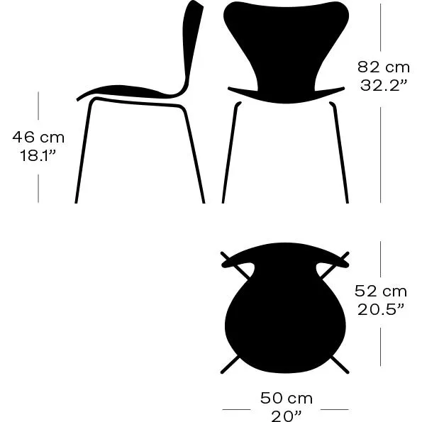 Fritz Hansen Series 7™ Chair Full Upholstery, Warm Graphite/Steelcut Trio Mustard