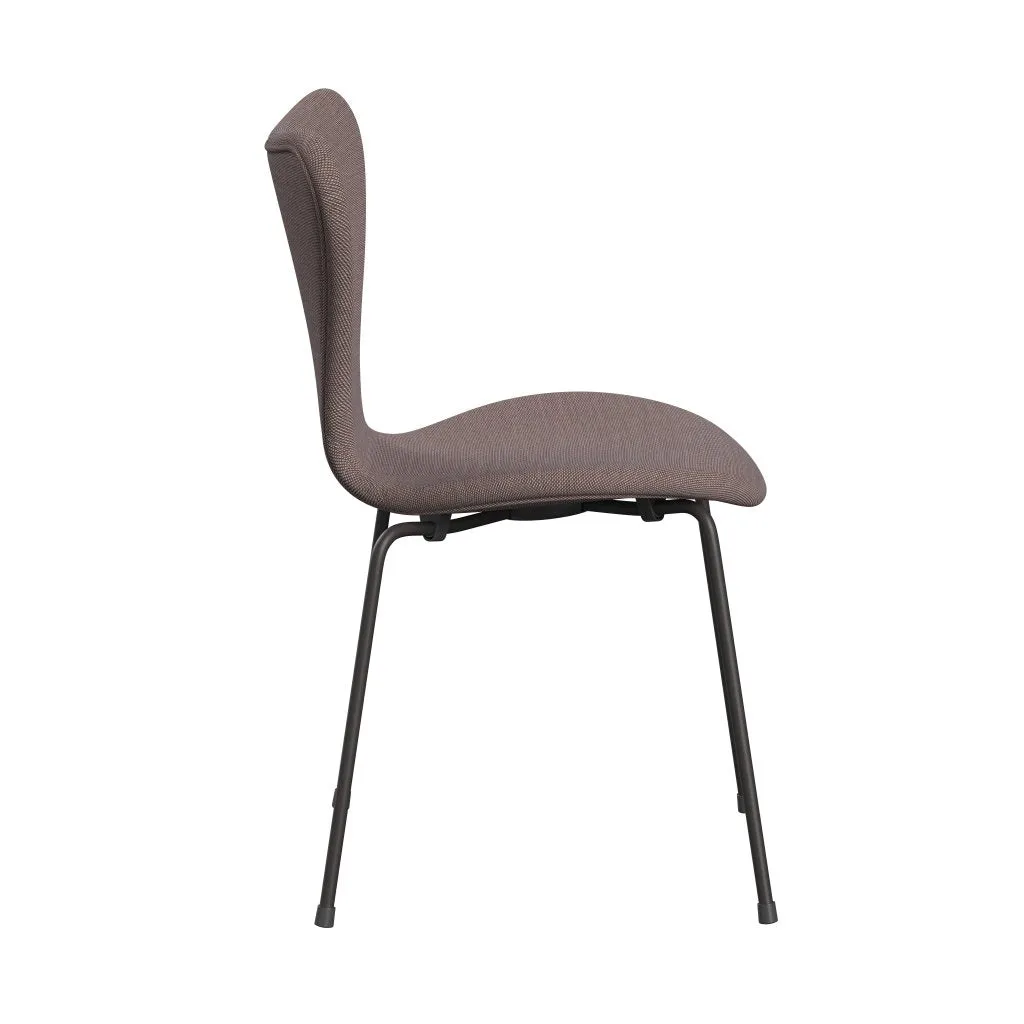 Fritz Hansen Series 7™ Chair Full Upholstery, Warm Graphite/Steelcut Trio Orange/Light Grey/Black