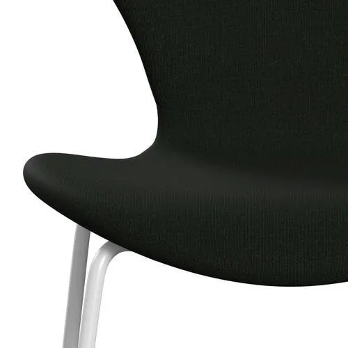 Fritz Hansen Series 7™ Chair Full Upholstery, White/Canvas Dark Green