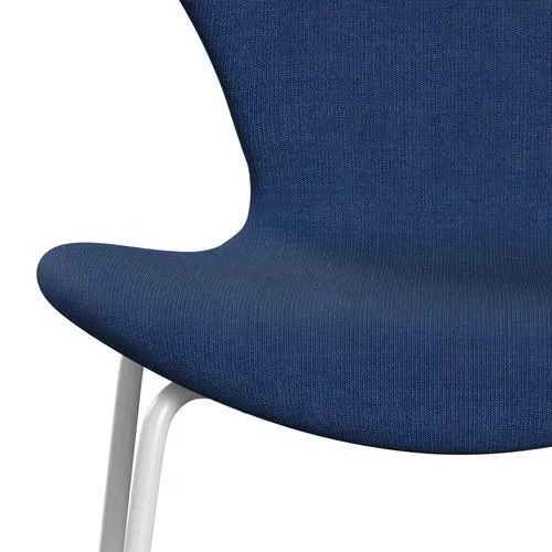 Fritz Hansen Series 7™ Chair Full Upholstery, White/Canvas Light Blue (Ca0746)