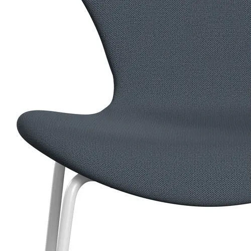 Fritz Hansen Series 7™ Chair Full Upholstery, White/Capture Petrol Blue