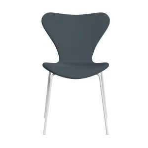 Fritz Hansen Series 7™ Chair Full Upholstery, White/Capture Petrol Blue