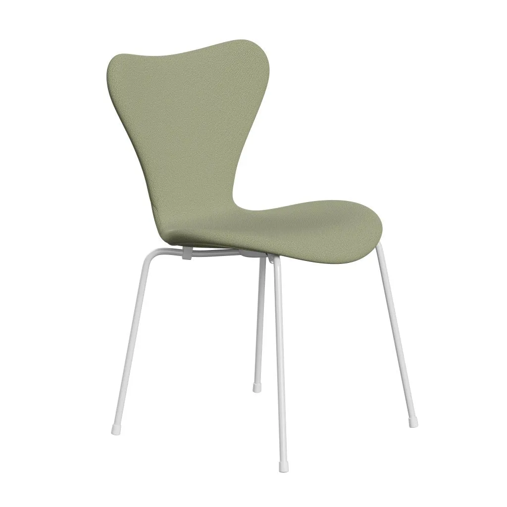 Fritz Hansen Series 7™ Chair Full Upholstery, White/Capture Soft Green