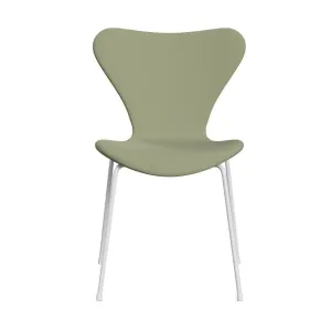 Fritz Hansen Series 7™ Chair Full Upholstery, White/Capture Soft Green