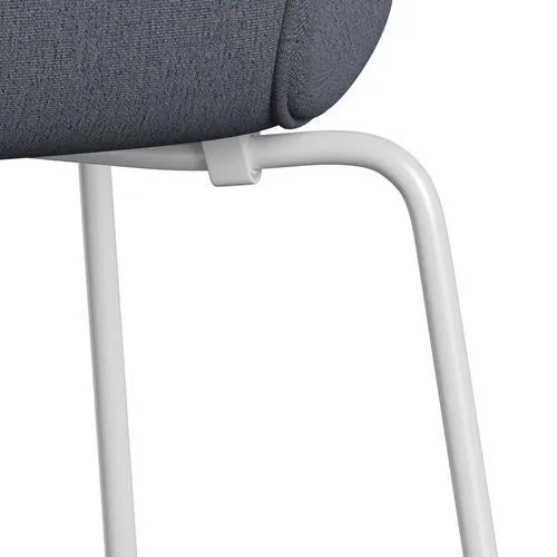 Fritz Hansen Series 7™ Chair Full Upholstery, White/Christianshavn Orange/Blue