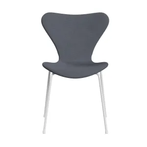 Fritz Hansen Series 7™ Chair Full Upholstery, White/Christianshavn Orange/Blue