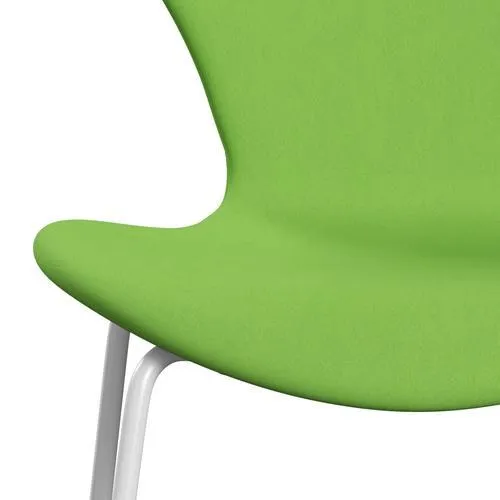 Fritz Hansen Series 7™ Chair Full Upholstery, White/Comfort Light Green (C68010)