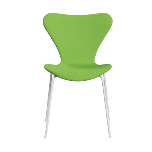 Fritz Hansen Series 7™ Chair Full Upholstery, White/Comfort Light Green (C68010)