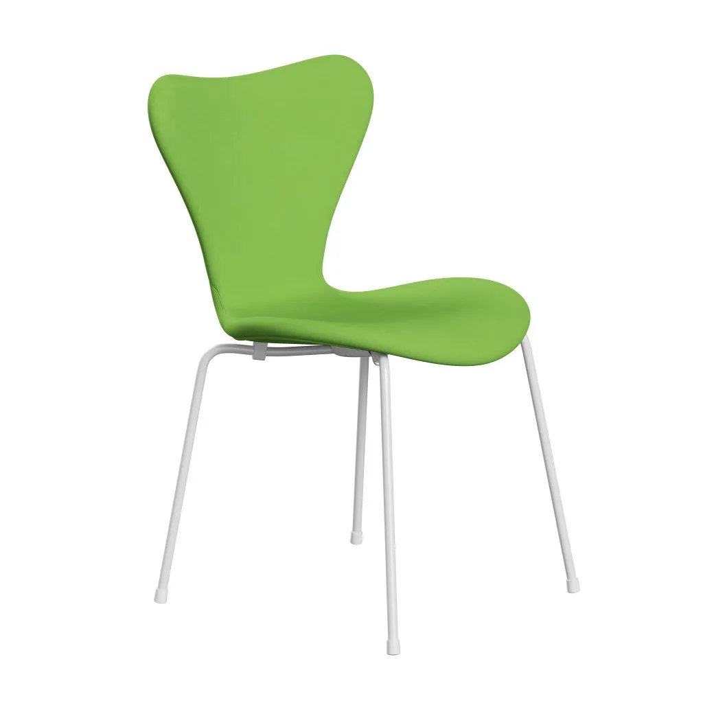 Fritz Hansen Series 7™ Chair Full Upholstery, White/Comfort Light Green (C68010)
