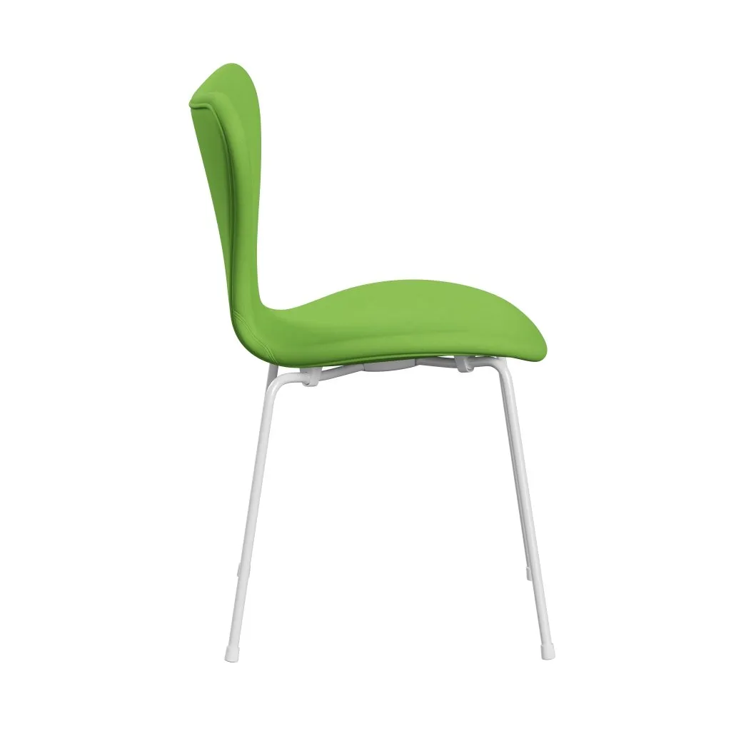 Fritz Hansen Series 7™ Chair Full Upholstery, White/Comfort Light Green (C68010)