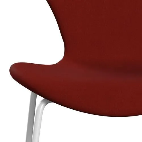 Fritz Hansen Series 7™ Chair Full Upholstery, White/Comfort Rust Red (C00028)