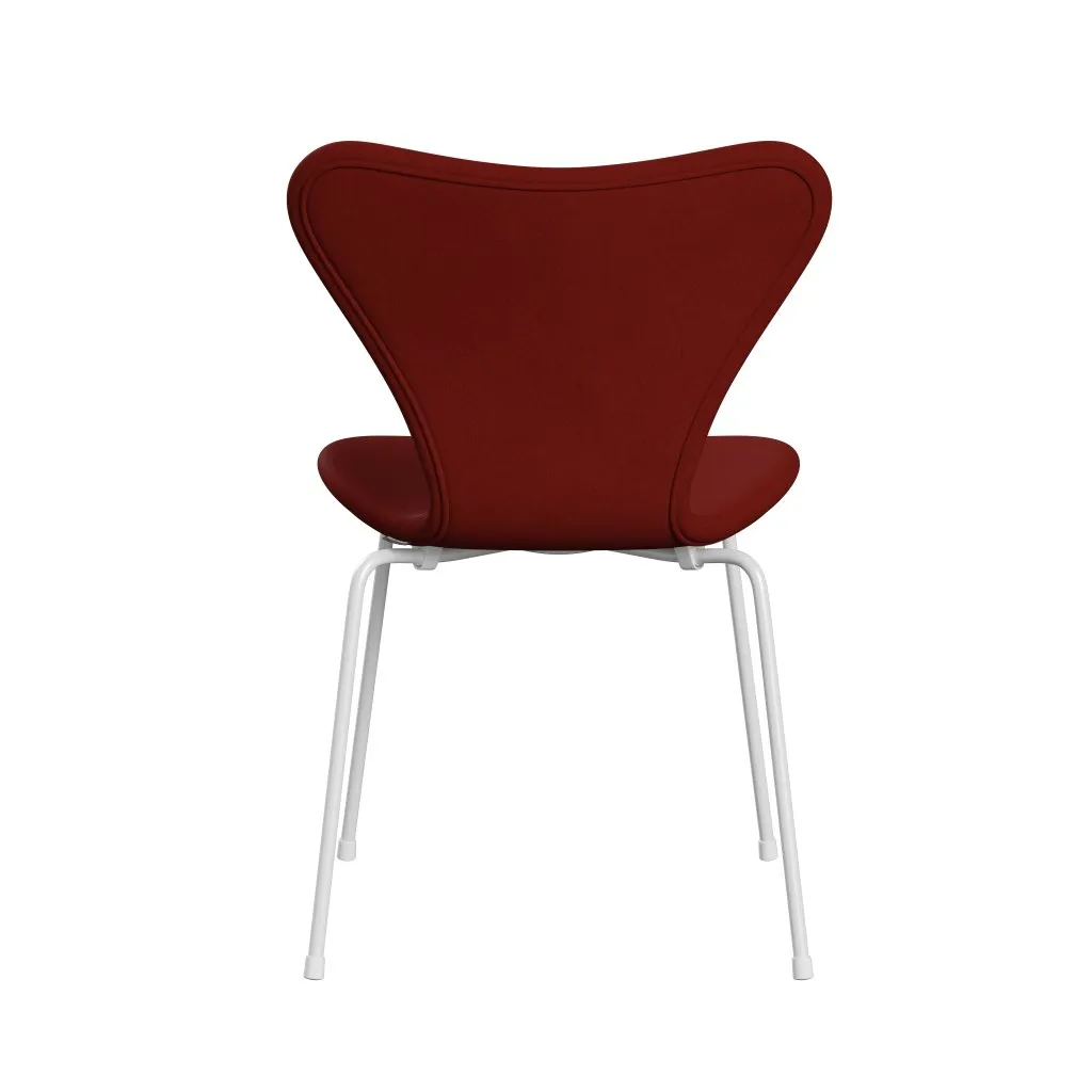 Fritz Hansen Series 7™ Chair Full Upholstery, White/Comfort Rust Red (C00028)