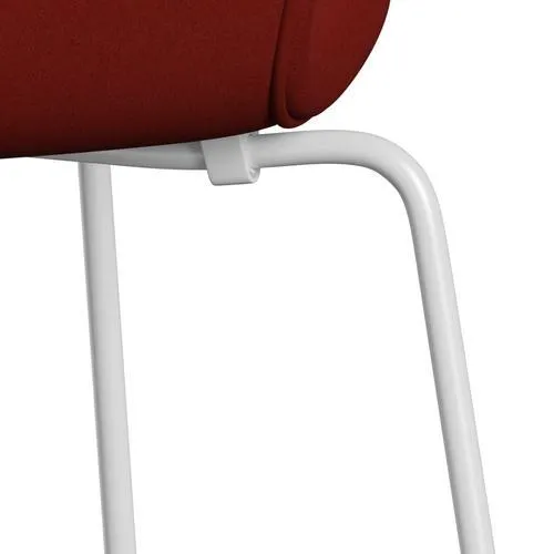 Fritz Hansen Series 7™ Chair Full Upholstery, White/Comfort Rust Red (C00028)