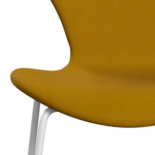 Fritz Hansen Series 7™ Chair Full Upholstery, White/Comfort Yellow (C62004)