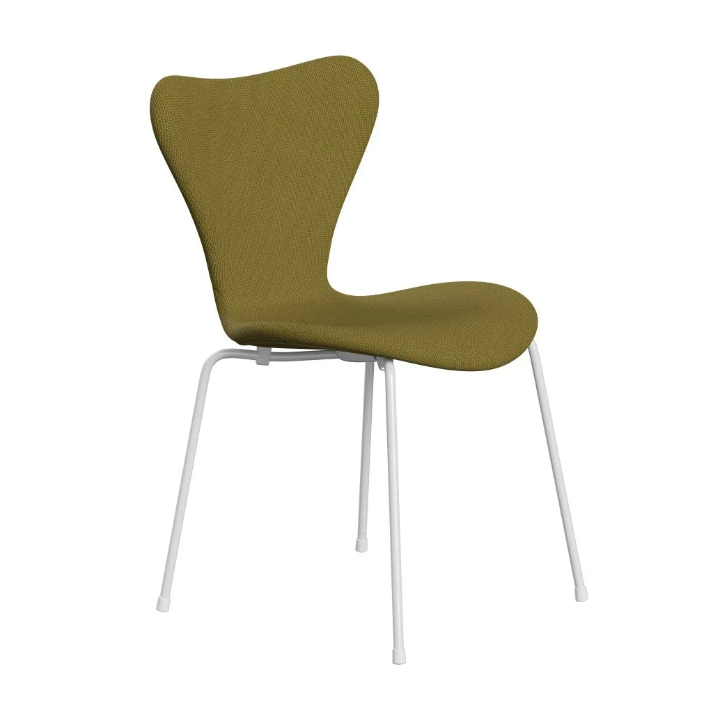 Fritz Hansen Series 7™ Chair Full Upholstery, White/Diablo Autumn Green