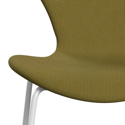 Fritz Hansen Series 7™ Chair Full Upholstery, White/Diablo Autumn Green