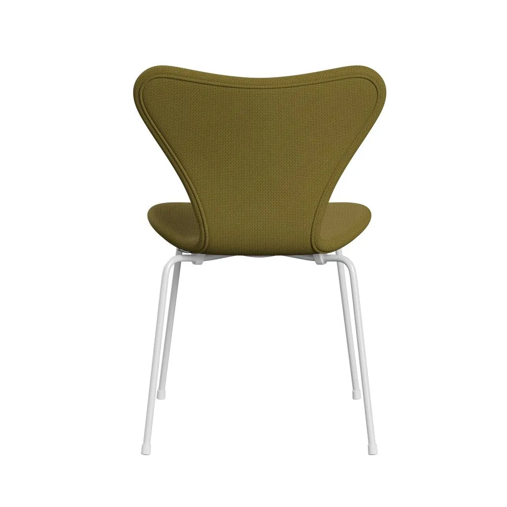 Fritz Hansen Series 7™ Chair Full Upholstery, White/Diablo Autumn Green