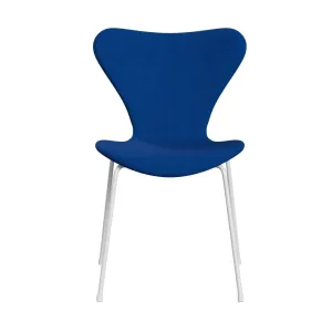 Fritz Hansen Series 7™ Chair Full Upholstery, White/Hallingdal Blue/Light Turquoise